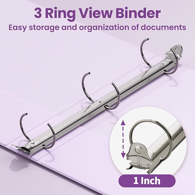 SUNEE 3 Ring Binder 1 Inch 1 Pack - Image 3