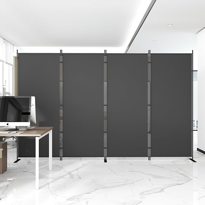 Helios&Hestia 4-Panel 6 ft Tall Indoor Folding Room Divider, Portable Privacy - Image 6