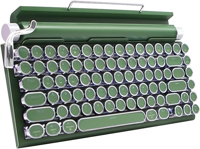 Adventurers Retro Typewriter-Style Mechanical Keyboard, 83 Keys, 75% Compact by Unknown