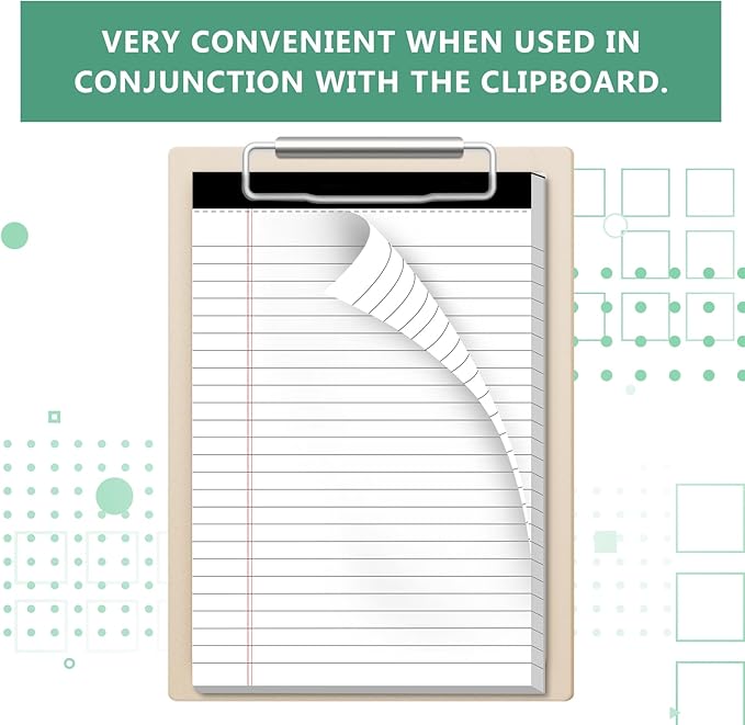 Legal Pads 5×8 Inch Notepad, 12 Pack Note Pads College Ruled Perforated Memo Pad - Image 4