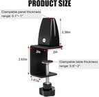 Heavy Duty Sneeze Guard Clamp For 0.1" to 1" Thick Panel, Desk Partition - Image 3