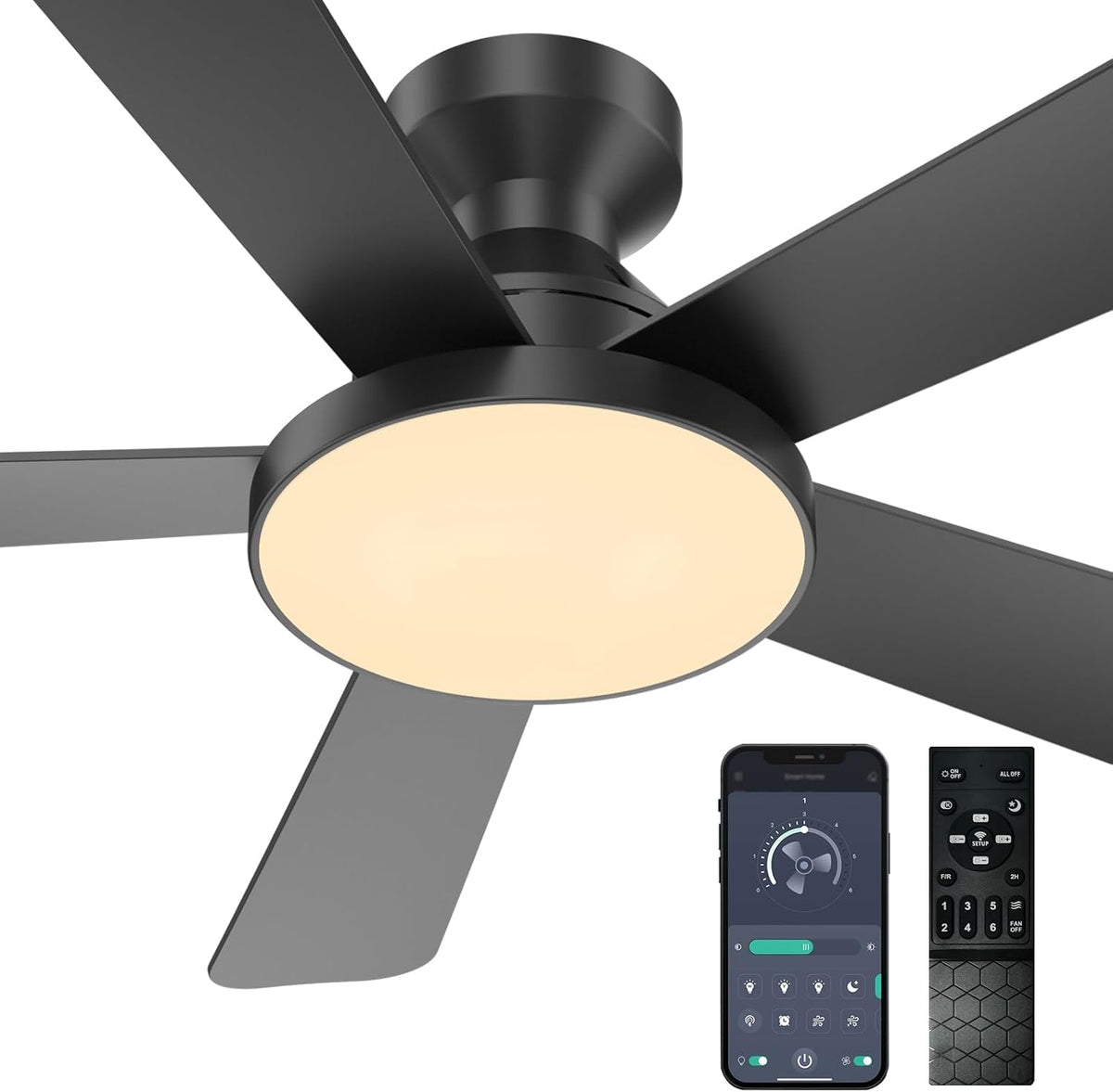 ceiling fans with lights, 46" low profile ceiling, view 9
