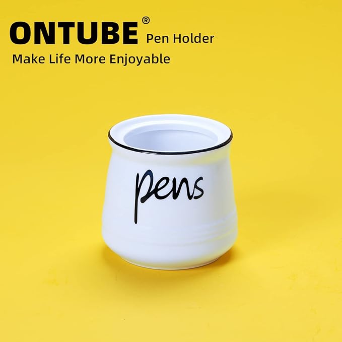 ONTUBE Porcelain Pens Holder Stand, Ceramic Pencils Holder - Image 8