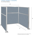Versare Hush Panel Cubicle Kit | Workstation Partition Walls | Sound Dampening - Image 4
