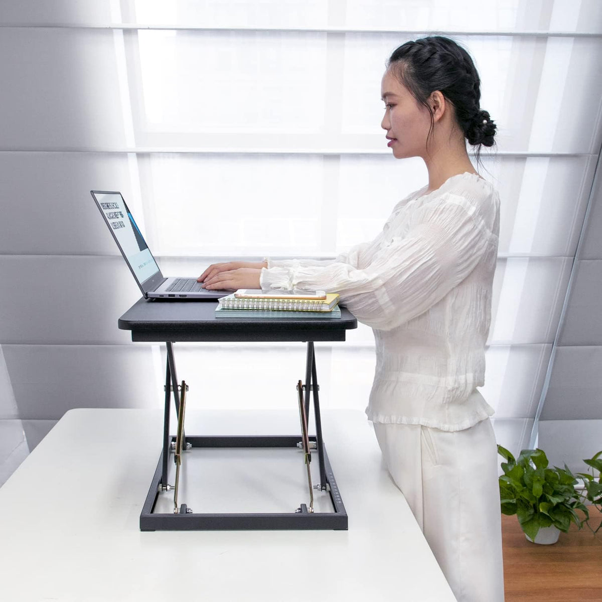 Standing Desk Converter Height Adjustable Stand Up Desk Riser - Supports 300 ...