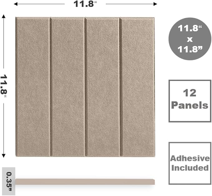 DECORITA Felt Bulletin Board Tiles | Modern Cork Board Alternative | Large Cork - Image 2