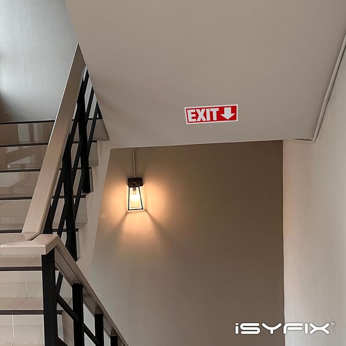iSYFIX Exit Signs Stickers 12 Pack 12x4 Inch - Image 5