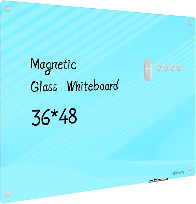 Magnetic Glass Whiteboard by Unknown