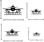 Personalized Metal Airplane Wall Art, Airplane Name Sign, Customized Pilot Name - Image 4