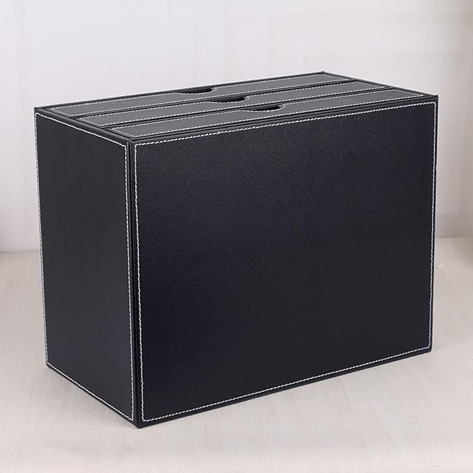 RHCSZ High-end PU Leather Desk Organizer File Cabinet Executive Office Supplies - Image 7