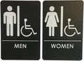 USA Made - Men's and Women's Restroom Signs ADA-Compliant Bathroom Door Signs by RockRidge