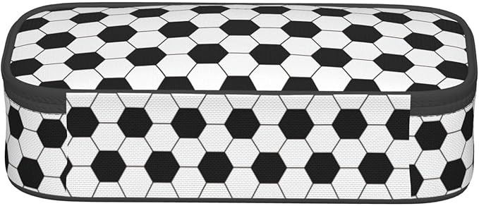 Soccer Texture Pencil Case Big Capacity Storage Pencil Pouch Stationery Bags - Image 4