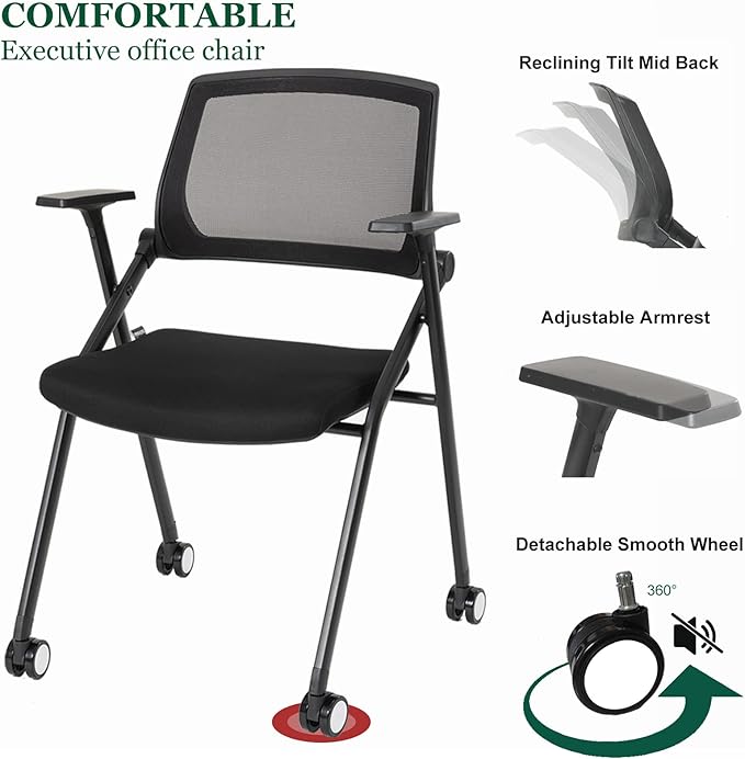 VACYOVKE 8 Pack Executive Office Chairs - Image 4