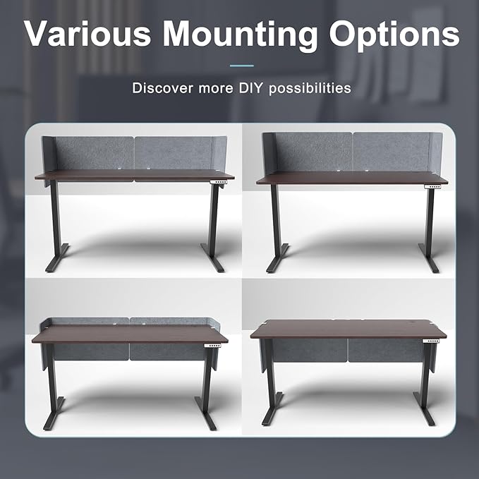 ERGO COLLECT Desk Privacy Panel, 2-in-1 Adjustable Acoustic Desktop Partition - Image 5