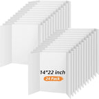 Ctosree 24 Pcs 14 * 22 Inch Tri Fold Poster Board Bulk, Science Fair Project by Ctosree