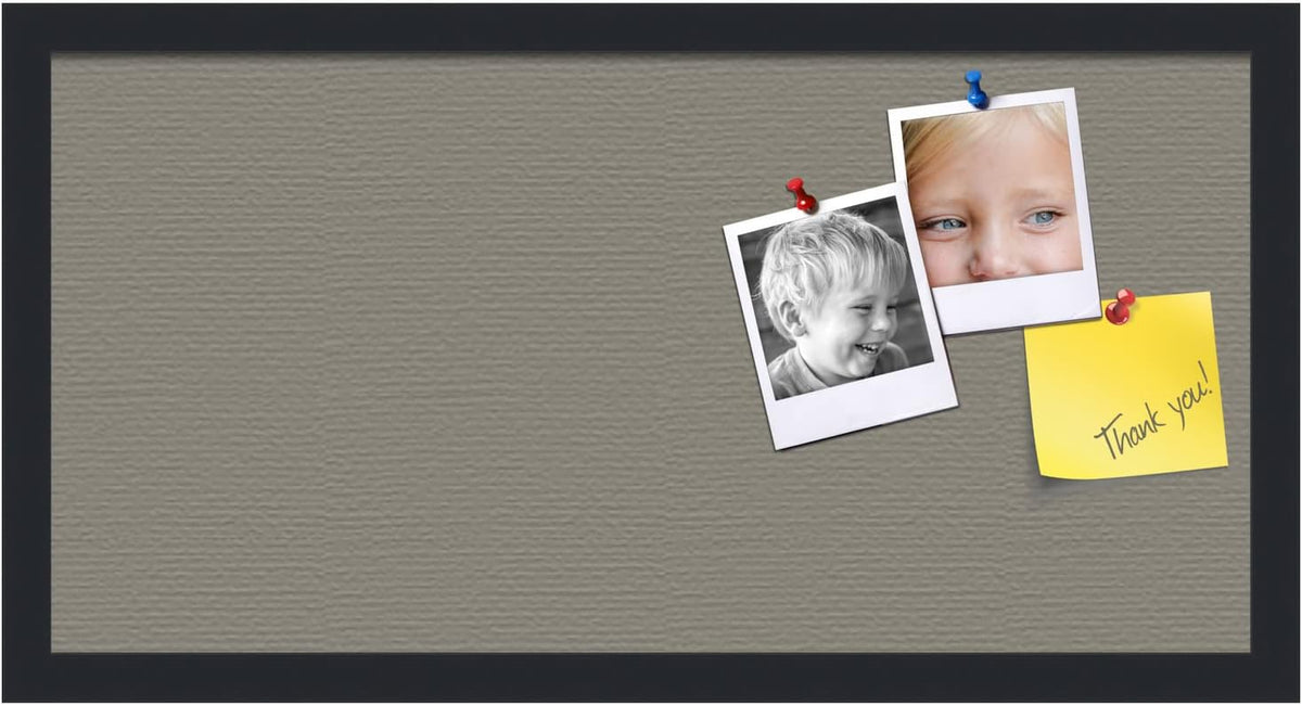 PinPix 24x12 Inch Cork Bulletin Board. This Decorative Framed Pin Board Comes...