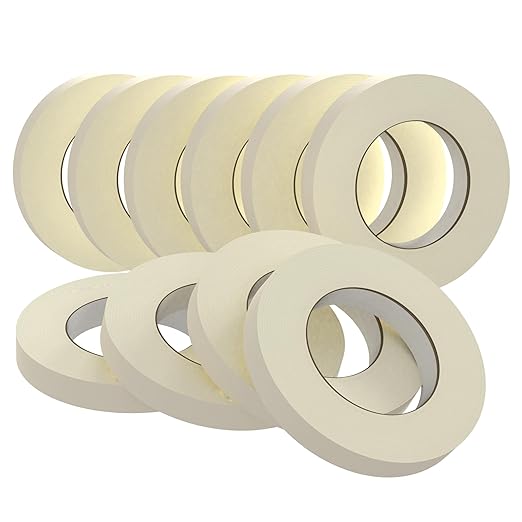 SWRT Masking Tape 0.75 inch x 55 Yards x 10 Rolls, Adhesive Painting Tape Bulk by SWRT