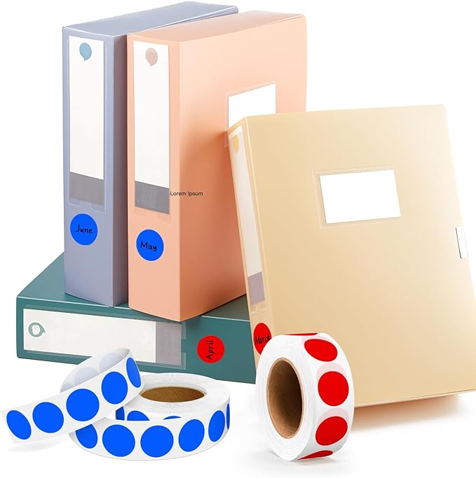 PARLAIM 2 Rolls 2000PCS 3/4" Round Circle Color-Code Dot Stickers, 2 Color - Image 4