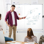 VIZ-PRO Double-Sided Mobile Whiteboard, 72 x 48 Inches, Magnetic Rolling Dry - Image 6