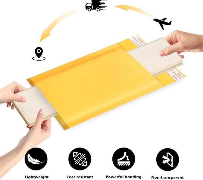 Ctarsthome 105Pack Yellow 4x8inch Kraft Bubble Mailers Small Business Mailing - Image 6