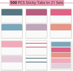 ELII 500 PCS Sticky Index Tabs 2 Inch Colorful Sticky Tabs - Image 2