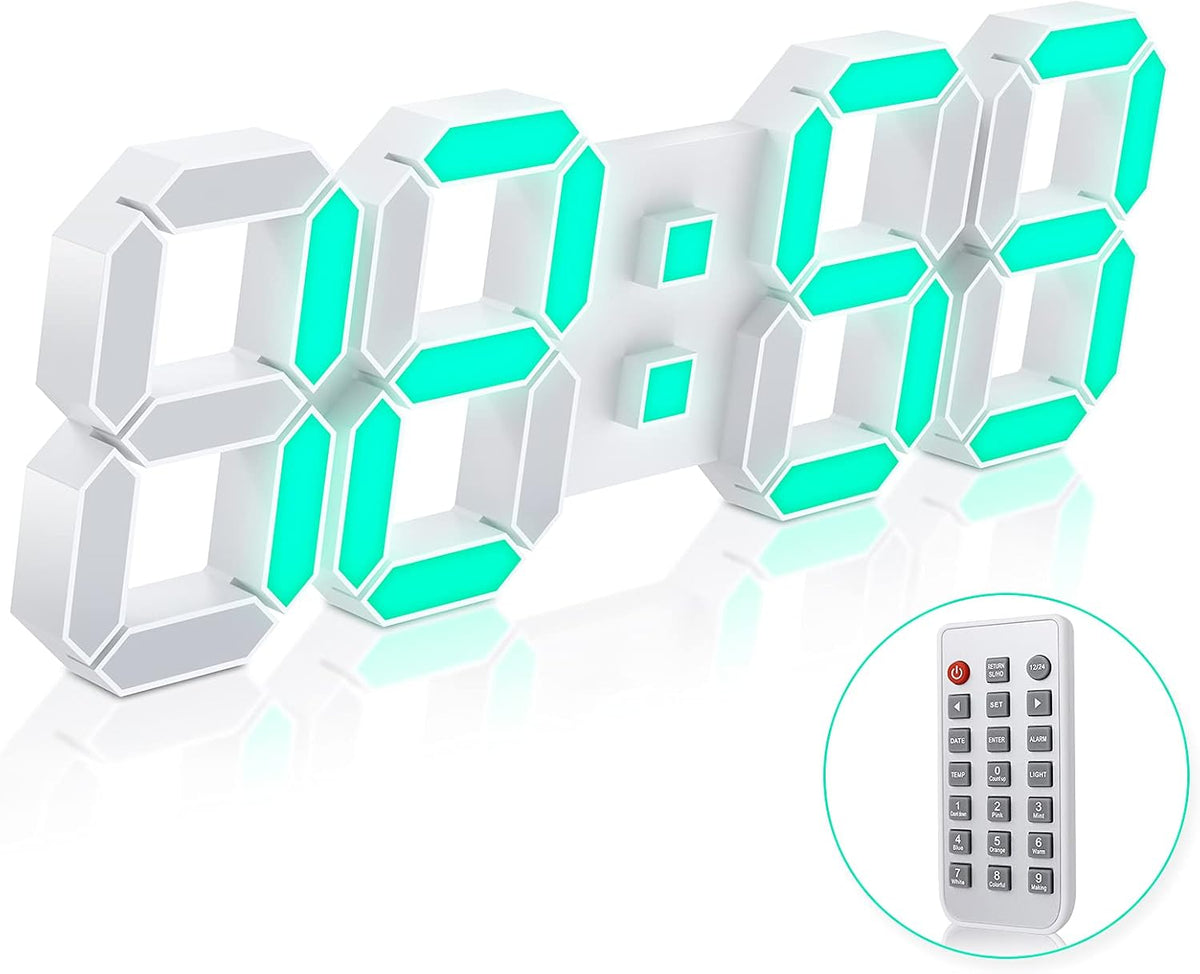 15" large 3d led wall clock rgb neon, main product view