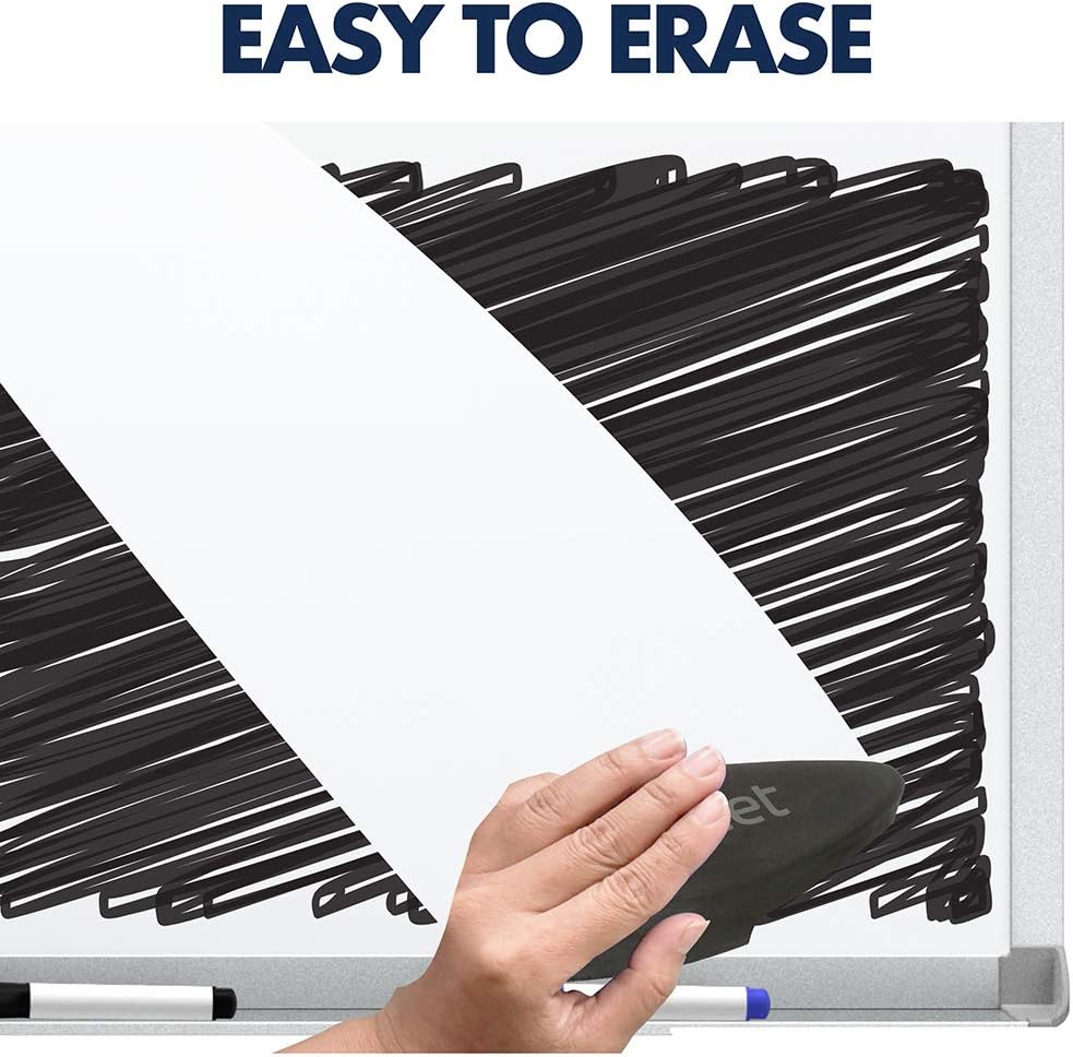 Quartet Dry Erase Magnetic White Board 72"W x 48"H, Porcelain White...