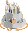 Cayxenful Pencil Pen Holder for Desk, 9 Slots 360 Degree Rotating Desk by Cayxenful