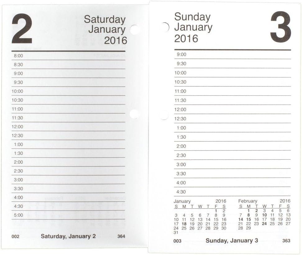 AT-A-GLANCE Daily Desk Calendar 2016 Refill, 12 Months, January – December, 3.5 x 6 Inch Page Size (E71750)