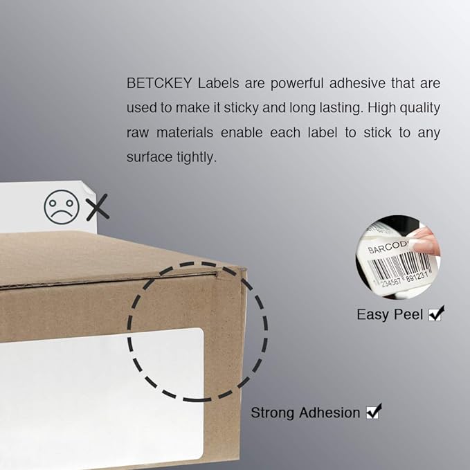 BETCKEY - 3" x 1" UPC Barcode & Address Labels Compatible - Image 4