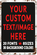 Custom Sign Personalized Custom Metal Sign, Customize by Custom