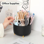 SKYDUE 360 Degree Rotating Desk Organizer, Dual-Purpose Pencil Pen Holder - Image 3