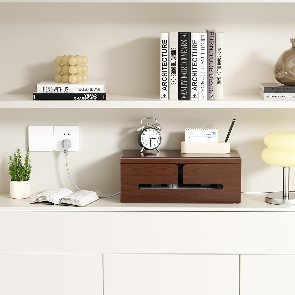 Large Cable Management Box-Stylish Wire Organizer, Wire Concealer and Wire Ma...