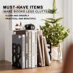 Book Ends,Bulk 1 Pair Bookends Folding Book Ends Metal Bookend (1 Pair)