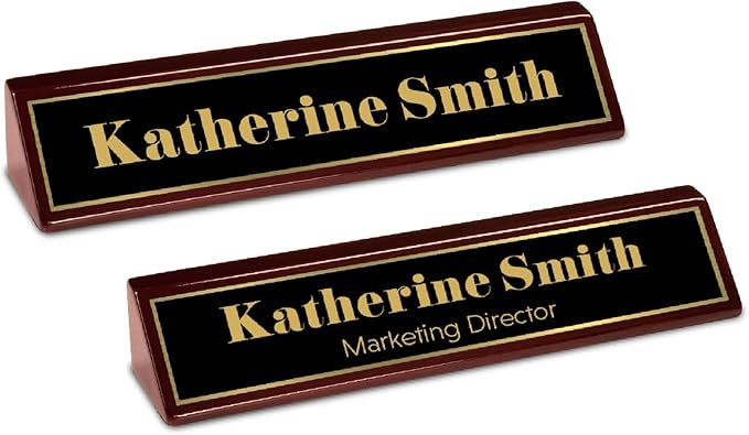 Custom Desk Wedge Name Plate - Image 4