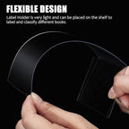 Containlol 15 Pieces Moveable Shelf Label Holders Clear Shelves Tags Moveable - Image 3