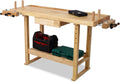 55" rubber wood workbench with drawer& shelf, 330, main product view