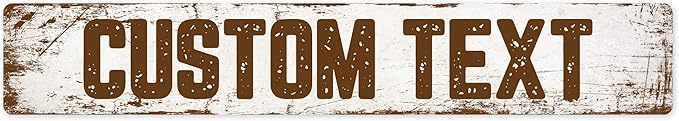 Custom Sign, Custom Street Sign, 11 Font Colors, 13 Font Styles, 4 Hole Options by MySignCenter
