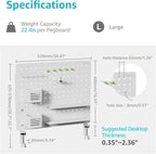 PEGZONE Clamp-on Desk Pegboard, Desk Organizer - Image 6