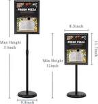 VAIIGO 8.5 x 11 Inch Adjustable Pedestal Sign Poster Stand, Heavy Duty Floor - Image 3