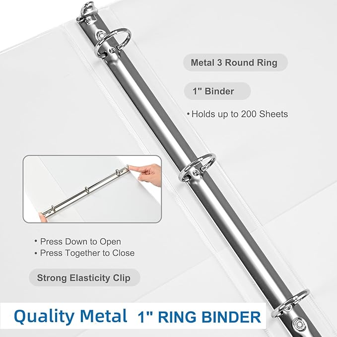 1 inch 3-Ring Binder, View Basic 1 in Binders - Image 4