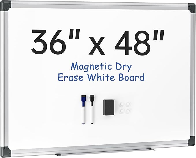 VUSIGN Magnetic Whiteboard 48" x 36", Large Dry Erase Board by VUSIGN