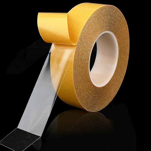 Super Thin Double Sided Adhesive Tape 1Inch x 66Feet Transparent Sticky Tape by Angkeel