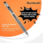 Shuttle Art Black Gel Pens, Ink Glide Series 90 Pack Retractable 0.5mm Fine - Image 4