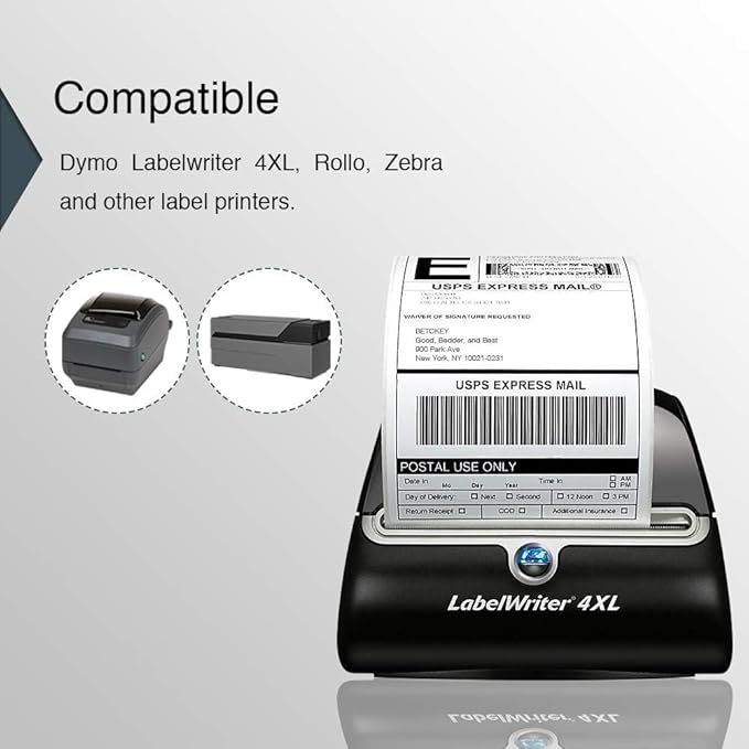 BETCKEY - Compatible DYMO 1744907 Shipping Labels, Perforated, Compatible - Image 4