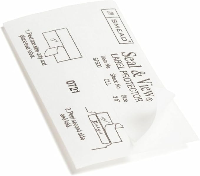 Smead Seal and View® Clear Label Protector, Size 3-1/2x1-11/16-Inches Before - Image 8