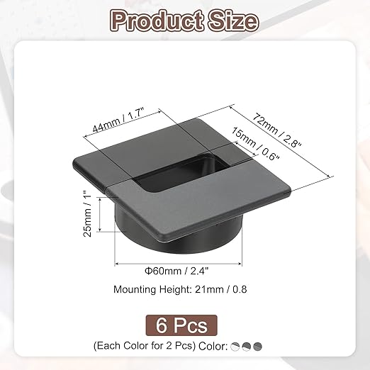 PATIKIL 2.8inch Desk Grommet - Image 2