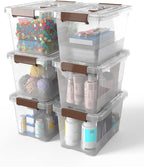 WYT 6-Pack Clear 7 Quart Storage Latch Box/Bins, Plastic Stackable Latching Box - Image 7