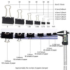 200PCS Binder Clips Paper Clamps Assorted Sizes, Mini and Micro, 6 Sizes - Image 3