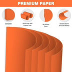 Cardstock 8.5 X 11, 40 Sheets, Pumpkin Orange Card Stock, 75lb/ 200gsm Orange - Image 3